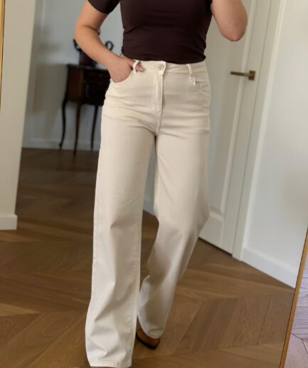Wide leg džinsai Beige