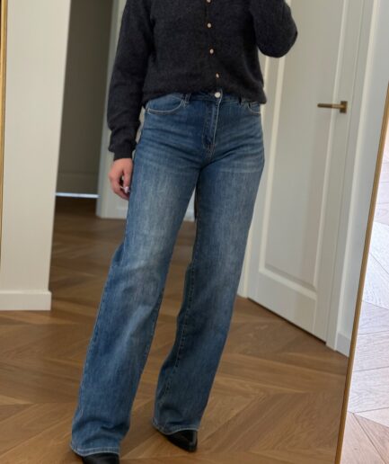 Wide leg džinsai extra long